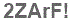 The text to enter in the texbox below is: 2ZArF!