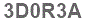 The text to enter in the texbox below is: 3D0R3A
