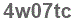 The text to enter in the texbox below is: 4w07tc