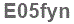 The text to enter in the texbox below is: E05fyn