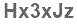 The text to enter in the texbox below is: Hx3xJz