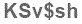 The text to enter in the texbox below is: KSv$sh