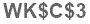 The text to enter in the texbox below is: WK$C$3