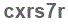 The text to enter in the texbox below is: cxrs7r
