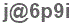 The text to enter in the texbox below is: j@6p9i