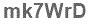 The text to enter in the texbox below is: mk7WrD