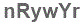 The text to enter in the texbox below is: nRywYr