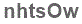 The text to enter in the texbox below is: nhtsOw