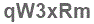 The text to enter in the texbox below is: qW3xRm