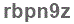 The text to enter in the texbox below is: rbpn9z