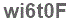 The text to enter in the texbox below is: wi6t0F