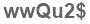 The text to enter in the texbox below is: wwQu2$