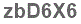 The text to enter in the texbox below is: zbD6X6